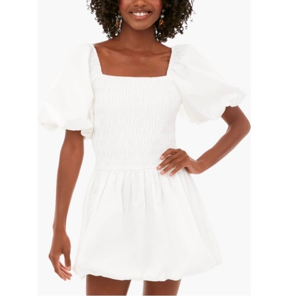 Tuckernuck Hyacinth House White Smocked‎ Catarina Puff Mini Dress